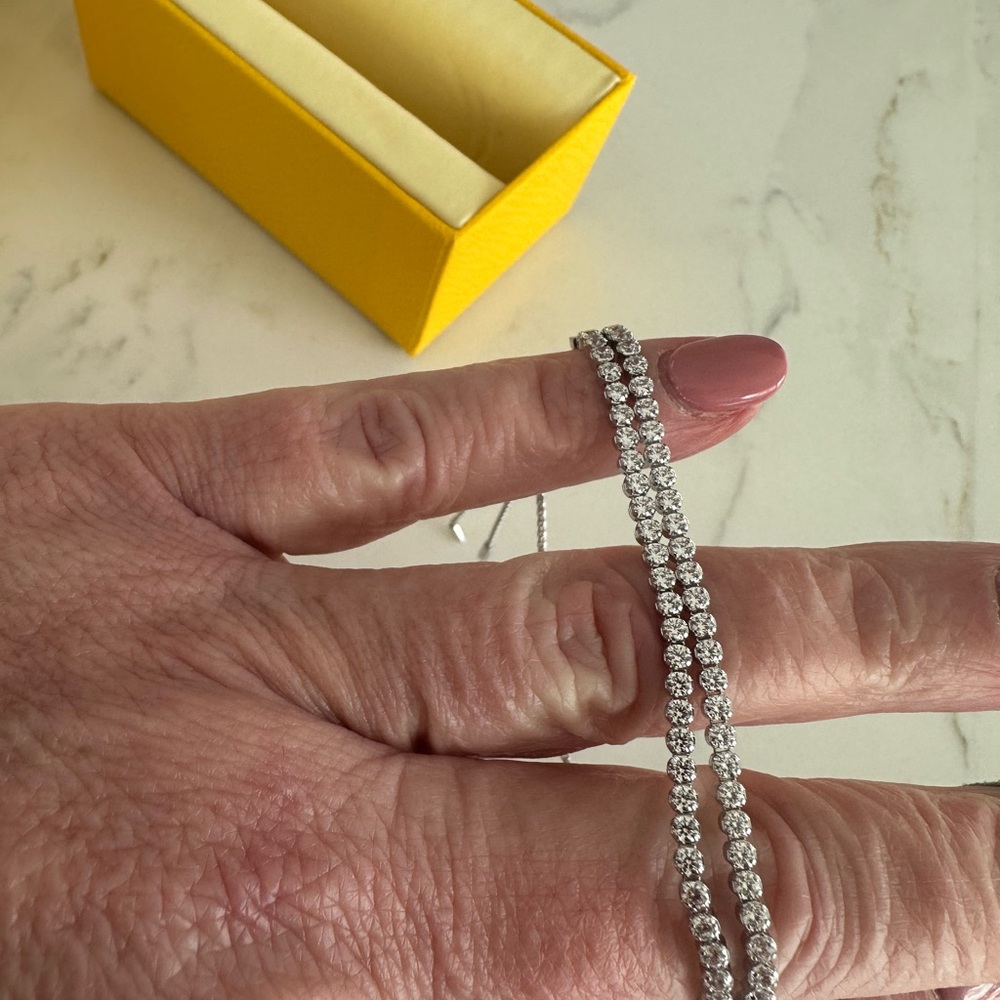 Elegant Silver Crystal Bracelet